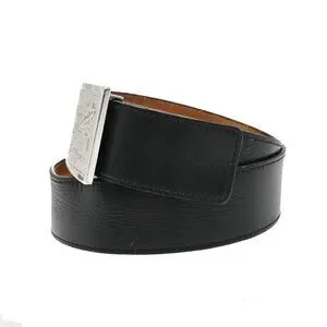 LOUIS VUITTON Logo Ceinture Jeans Belt Leather Black Silver M6812 Spain 67FB829 Louis Vuitton | Accessories | Louis Vuitton Logo Ceinture  main image 2